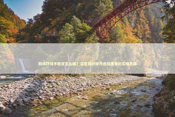 网络环境不稳定怎么破？深度探讨提升连接质量的实操思路